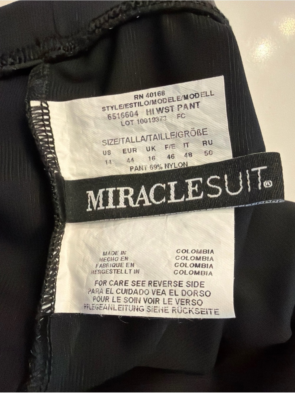 Miraclesuit High Waisted Ladies Swimsuit Bottom Size 14 Black - Picture 4 of 5